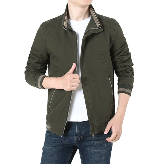 Vedolay Jacket for Men Long Sleeve Cardigans Jacket Coat Clothes Army Green,2XL