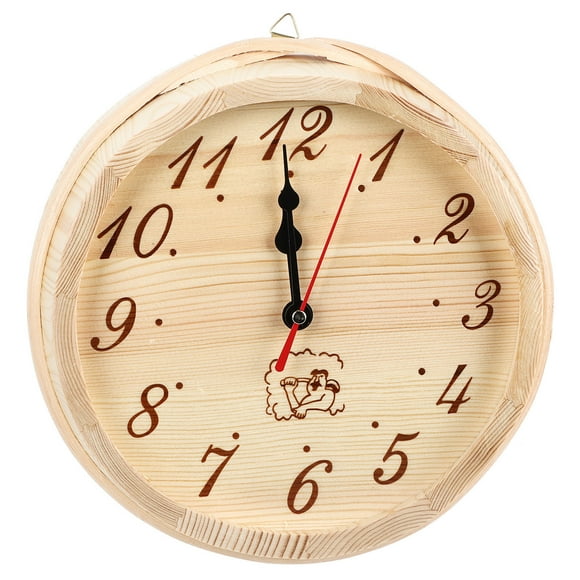 Simple Sauna Timing Clock Accessories Wall Clock Home Decorations High Temperature Resistant Sauna Wooden Clock