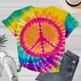 thumbnail image 5 of IDOCLOTHES Womens Hippie T Shirts 60s 70s Tie Dye Hippie T-Shirts Peace Love Tshirts Vintage Graphic Tees for Women Going Out Tops Yellow, XXL, 5 of 5