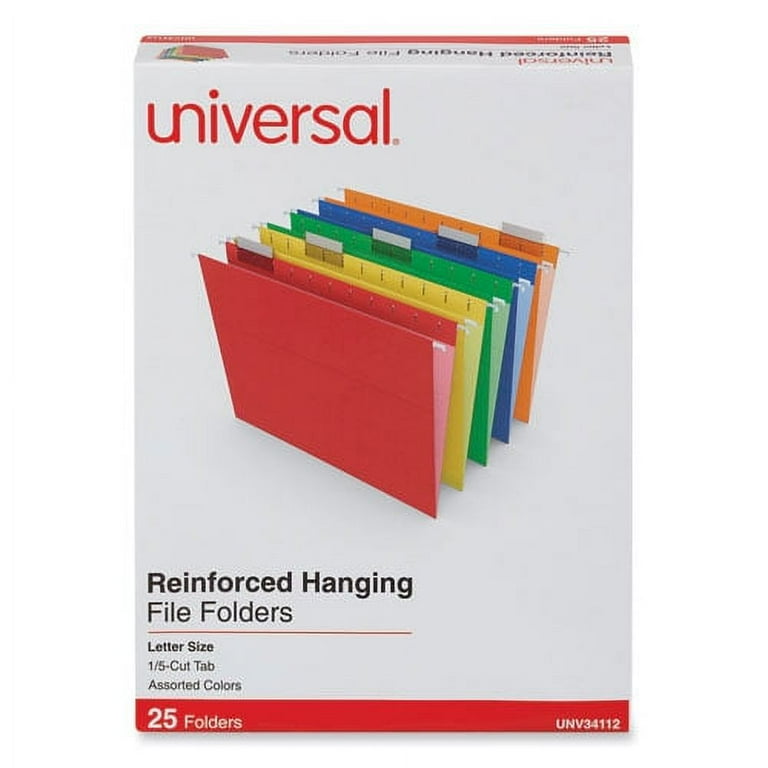 Deluxe Reinforced Recycled Hanging File Folders, Letter Size, 1/5-Cut Tabs, Assorted, 25/Box Deluxe Reinforced Recycled Hanging File Folders, Letter Size, 1/5-Cut Tabs, Assorted, 25/Box