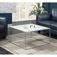 thumbnail image 3 of Convenience Concepts Gold Coast Collection Faux Marble Coffee Table with Silver Metal Frame, Black, 3 of 7