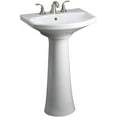 thumbnail image 4 of kohler k-2362-1-0 cimarron pedestal bathroom sink with single-hole faucet drilling, white, 4 of 5