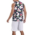 thumbnail image 2 of Naloa Rabbit And Rose Basketball Jersey Reversible Men's Mesh Athletic Sports Shirts Training Practice S-4XLMedium, 2 of 6