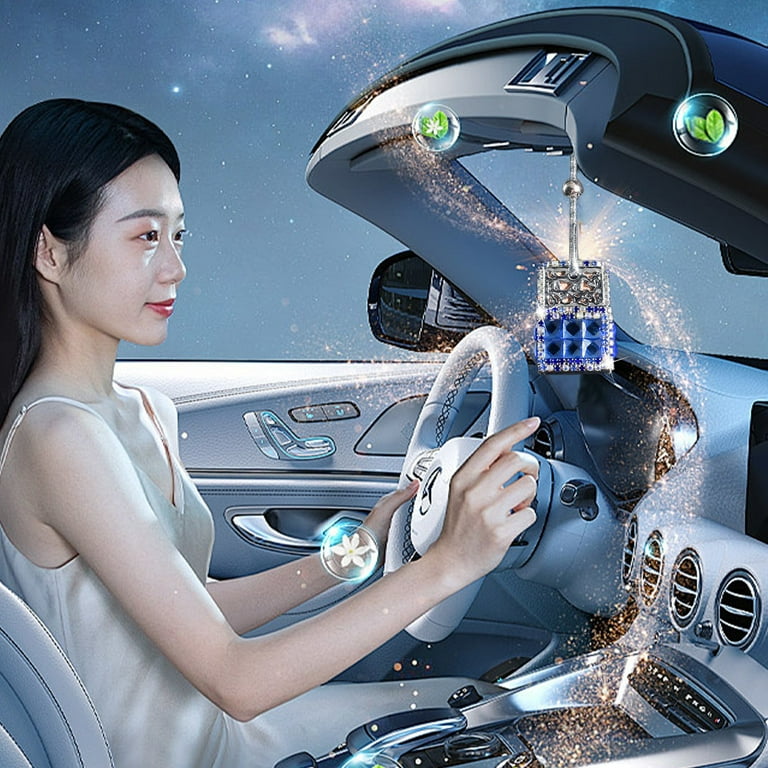 Automotive Diamond Perfume Bottle Pendant Hanging Car Air