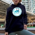 thumbnail image 2 of Skip a Straw, Save a Turtle, Earth Day or Environmentalist Art Merch Gift, Navy Blue Hooded Sweatshirt or Hoodie, 3XL, 2 of 5