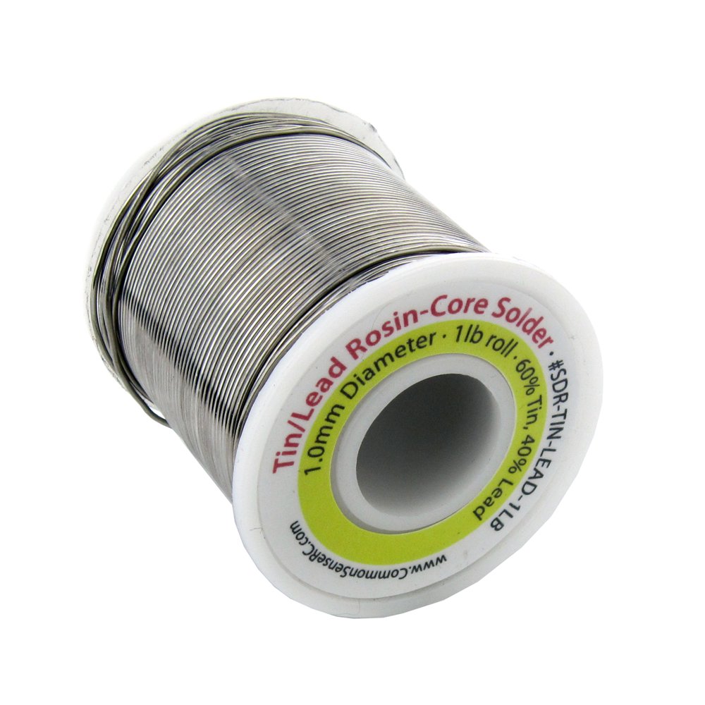 Tin/Lead RosinCore Solder 1.0 mm Diameter 1 lb Roll