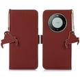 thumbnail image 1 of For Huawei Mate 60 Pro RFID Blocking Wallet Genuine Cow Leather Case Silky Feeling Phone Cover, 1 of 5