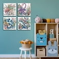 thumbnail image 6 of Nautical Theme Canvas Wall Art for Kids Bedroom Colorful Sea Turtle Dolphin Octopus Wall Decor Ocean Life Prints Pictures 16x16" 4Pcs Rustic Artworks Paintings for Bathroom Nursery Home Decoration, 6 of 6