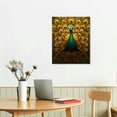 thumbnail image 2 of COMIO Canvas Print Paintings with Frames Wall Art Decor Golden Peacock Views Art Prints Pictures Peacocks ers Butterflies Artwork Home Decor for Bedroom Living Room, 2 of 4