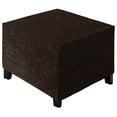 thumbnail image 7 of Eurhowing Square Ottoman Covers, Non-Slip Stretchable Jacquard Ottoman Slipcover, Pet Hair Resistant Furniture Protector for Folding Storage Stool, Chocolate, XL, 7 of 7