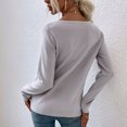 thumbnail image 3 of Mujeres V Cuello Criss Cross Otoño Suéteres Camisas Moda Punto Jersey Casual Manga Larga Tops, 3 of 5