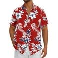 thumbnail image 3 of ZRGHAOYLQ Mens Hawaiian Shirt Short Sleeve Button Down Beach Shirts Tropical Summer Floral Graphic Tees Big and Tall Plus Size Tshirts, 3 of 6