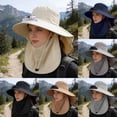 thumbnail image 3 of FUZHIQ Full Coverage Solar Fan Hat with Face Mask & Neck Flap, Wide Brim Rechargeable UV Protection Cooling Hat for Fishing Farming Cycling,B, 3 of 6