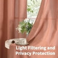 thumbnail image 3 of Natural Linen Curtains Long for Living Room Bedroom Groet Top Light Filtering Privacy Linen Textu Window Semi Sheer Drapes Panels x Natural, 3 of 7