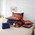 thumbnail image 6 of jejeloiu Rugby Sports 7-Piece Bedding Comforter Set,Orange Deepblue King Bedding Sets For Boys Teens Reversible, 6 of 8