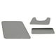 thumbnail image 3 of Alfombra de baño de 3 piezas con forma de U, antideslizante, para baño y spa gris claro, 3 of 9