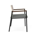 thumbnail image 2 of Avon Reception Oversize Chair UPH Seat HPL Back / Black Steel / Mahogany / Gray, 2 of 4
