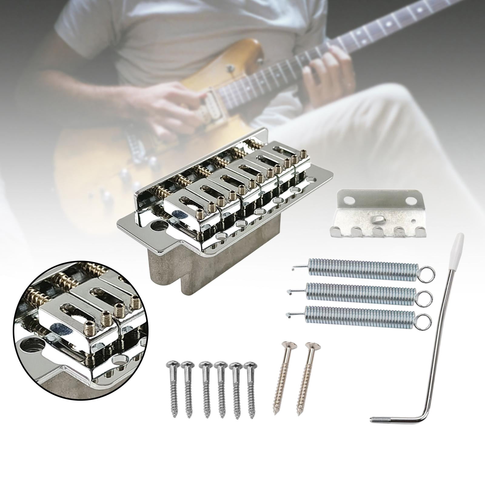 Single Rocking Bridge Tremolo System Spring Stabilizer Complete with Mounting Screws for Guitar Upgrades