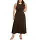 thumbnail image 2 of Vestido de suéter de talla grande Agnes Orinda para mujeres, cuello redondo, sin mangas, vestido de suéter de punto casual 3X marrón, 2 of 6