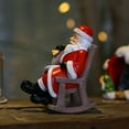thumbnail image 4 of BQBQERT for Creative Rocking Chair Santa Statues with Handbell Christmas Resin Ornaments Cartoon Animated Figurines Holiday Party Decoration Collection, 4 of 13