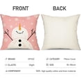 thumbnail image 6 of Pink Christmas Pillow Covers 18x18 Set of 4 for Christmas Decorations Merry Christmas Tree Believe Snowflake Winter Holiday Decor Throw Cushion Case for Home Couch, 6 of 6