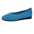 thumbnail image 3 of Women's Knitted Ballerina On Breathable Non Sporty Flat Comfortable Casual Shoes for Everyday Wear, 3 of 6