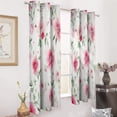thumbnail image 3 of Watercolor Floral Pattern 2 Panels Blackout Curtains for Bedroom Living Room Drapes Kitchen Room Window Blackout Curtain Grommet, 3 of 6