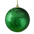 thumbnail image 2 of Northlight 3" Green Sequin Shatterproof Ball Christmas Ornament, 2 of 5