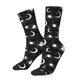 thumbnail image 1 of Balery Crescent and Stars Calcetas Largas con Estampado para Hombre y Mujer – Suaves y Transpirables, Talla Única (US 5-11), 1 of 6