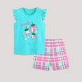 thumbnail image 2 of CAUYDY Toddler Girls Clothes Baby Girls Summer Outfits Tank Tops Ripped Denim Shorts Set Little Girls Spring Clothes Newborn Infant Girls Summer Pjs Set (Sizes 1-2 Years,D01-Blue), 2 of 8