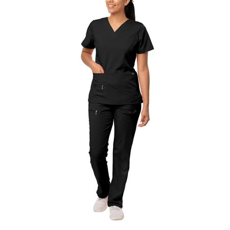 

Adar Pro Breakthrough Plus Scrub Set For Women - Enhanced V-Neck Top & Multi Pocket Pants - Petite / Tall