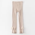 thumbnail image 2 of WEIGFI Child Girls Leggings 2-Pack Toddler Girls Tights Pants With Lace Bow Decoration Adorable Trousers Solid Color Slacks, 2 of 6
