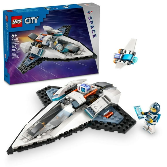 LEGO City Interstellar Spaceship Toy for Kids, Creative Play Space Toy, Building Set with Spacecraft Model, Drone, and Astronaut Figure, Building Toy for Boys, Girls and Kids Ages 6 and Up, 60430, Includes 240 Pieces, Ages 6+