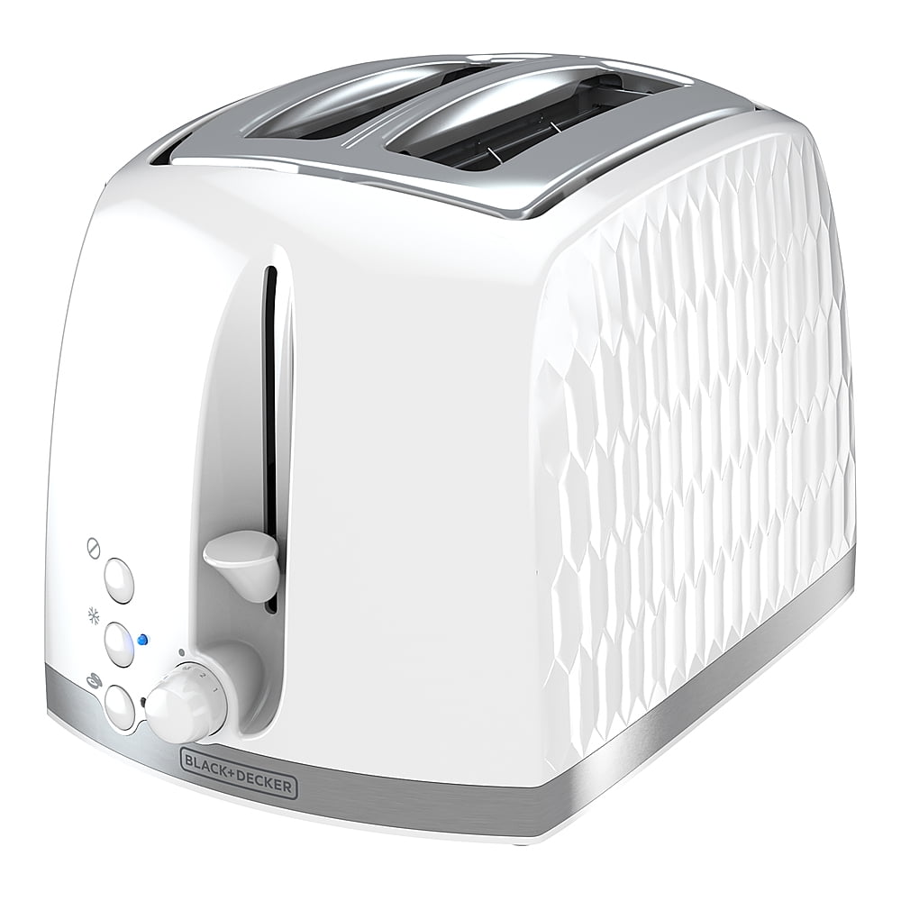 Black Decker Honeycomb Collection 2 Slice Toaster white