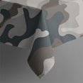 thumbnail image 4 of Beige Blue Camo Mixed Shapes Pattern Rectangle Tablecloth 60"x120",Waterproof Polyester Rectangle Table Cloth, Wipeable Spillproof Polyester Tablecloth for Dining, Camping, Indoor and Outdoor, 4 of 6