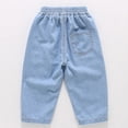 thumbnail image 4 of Shadoumai Girls Pure Denim Pants Summer Thin Straight Leg Long Trousers Casual Fashion Breathable, 4 of 5