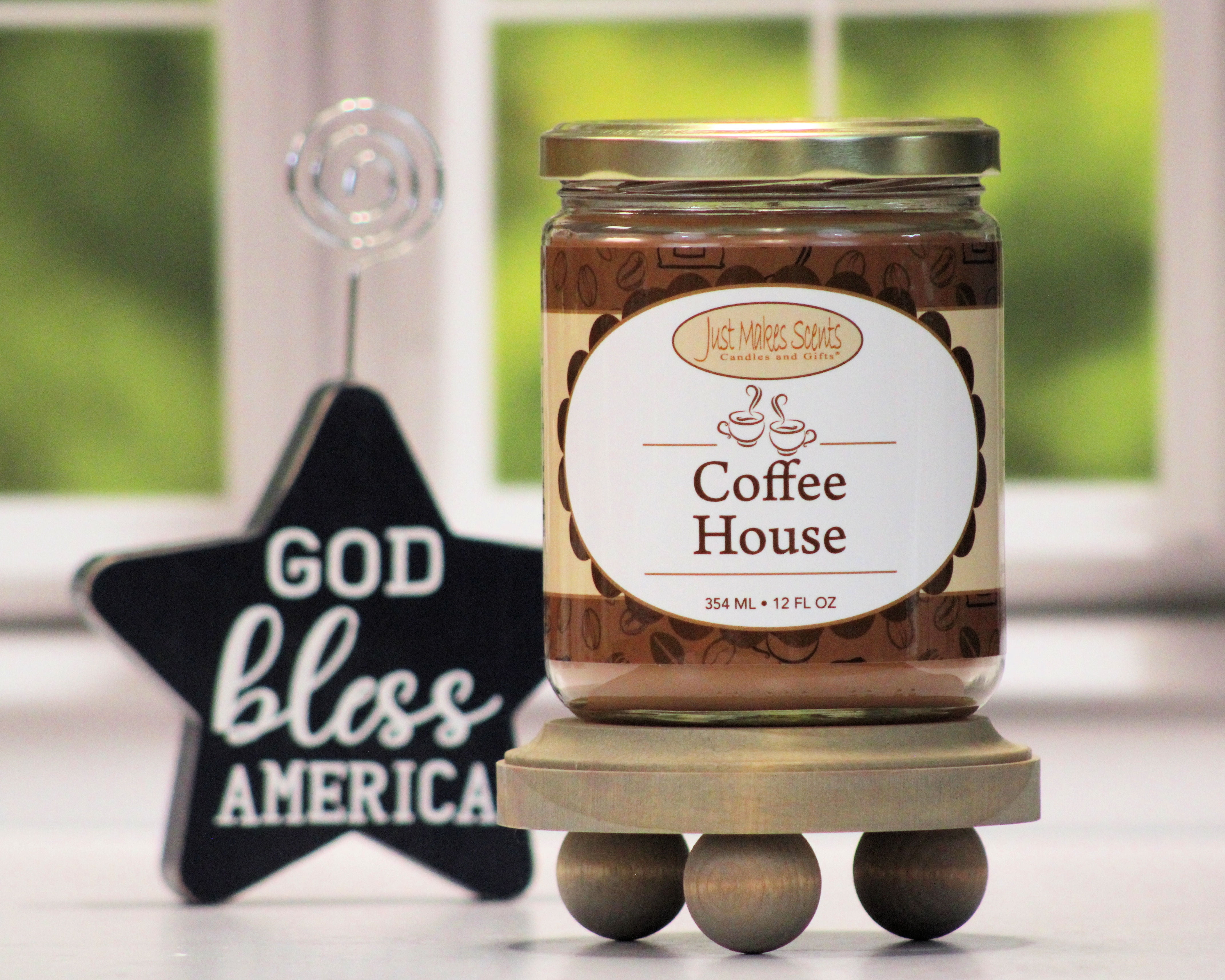 Coffee House Salsa Jar Candle 12oz -Just Makes Scents Candles & Gifts
