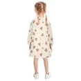 thumbnail image 3 of Girls' long-sleeved dress Floating Watermelon Girls' A-line dress with ribbed cuffs Soft and comfortable, 3 of 6