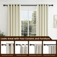 thumbnail image 4 of 1" Adjustable Curtain Rod, 32"-120" Heavy Duty Black Curtain Rod with Classic Ball Finials,Ceiling Mounted Indoor/Outdoor Curtain Rods, 4 of 7