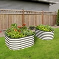 thumbnail image 5 of Olle Gardens 17" Tall Waterfall Modular Raised Garden Bed in Ivory, 5 of 5