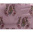 thumbnail image 4 of oneOone Georgette Viscose Fabric Leaves|Floral & Peacock Block Print Sewing Fabric BTY 42 Inch Wide, 4 of 4