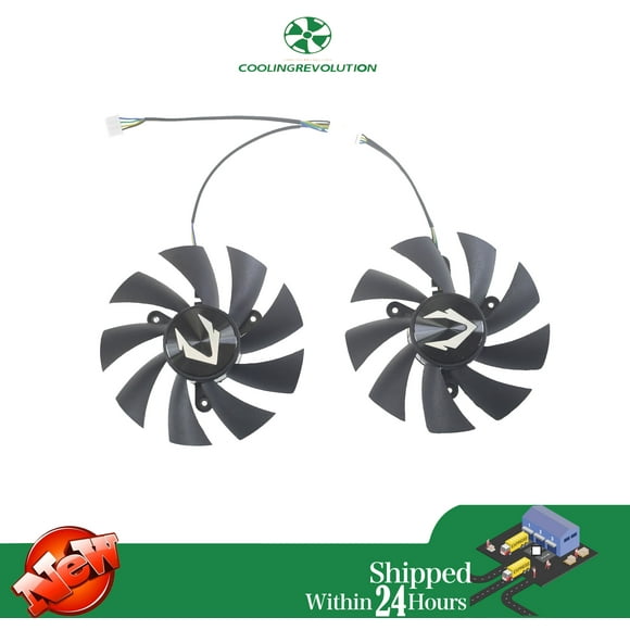 Graphics card fan for ZOTAC GAMING GeForce GTX 1660 Ti AMP 6GB GDDR6 graphics card fan GA92A2H DC12V 0.35A 4Pin 2PCS SET