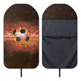 thumbnail image 6 of Uourmeti Fire Lightning Soccer Car Seat Towel Cover, Terry Cloth Microfiber Cover for Vans Cars, Trucks and Van Truck Seats, 6 of 7