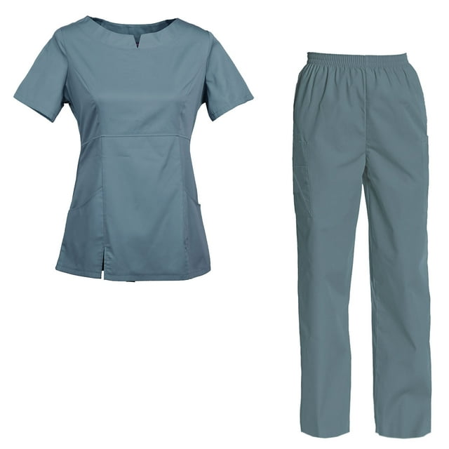 Women's Scrubs Set Scrub Top and Pants Scrubs Set