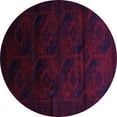thumbnail image 1 of Ahgly Company Indoor Round Persian Purple Traditional Area Rugs, 4' Round, 1 of 4