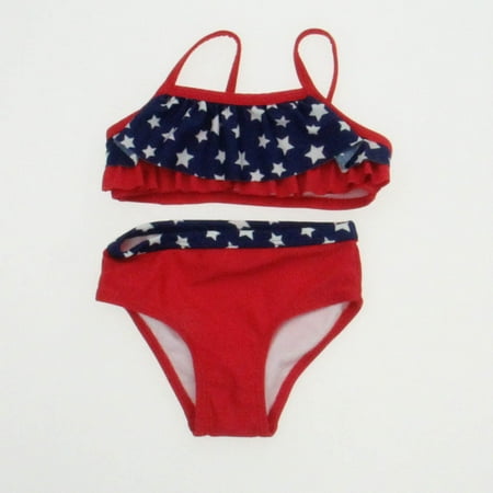 

Pre-owned OP Girls Red | White | Blue | 2-piece Swimsuit size: 12 Months