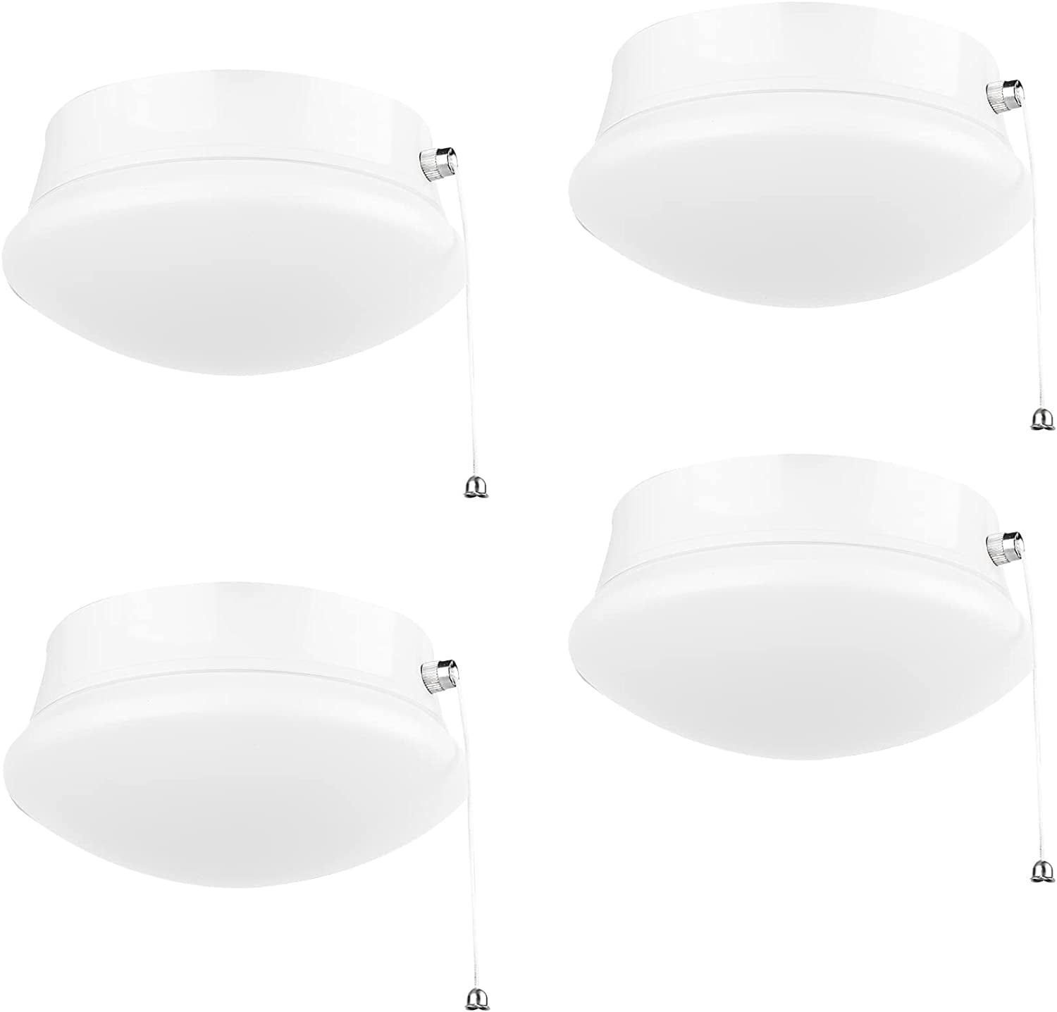 7" LED Ceiling Light Round Flush Mount Light with Pull Chain, 12W E26