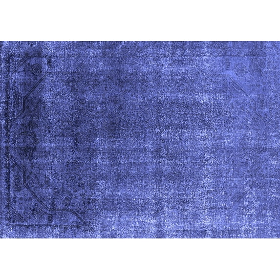 Ahgly Company Indoor Rectangle Oriental Blue Industrial Area Rugs, 3' x 5'