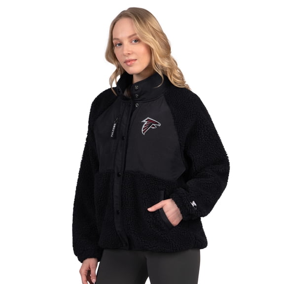 Women's Starter Black Atlanta Falcons On the Ball Sherpa Jacket