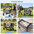 thumbnail image 6 of Babyjoy Foldable Wagon Stroller ,Baby Stroller with Removable Canopy,Adjustable Handle Gray, 6 of 11